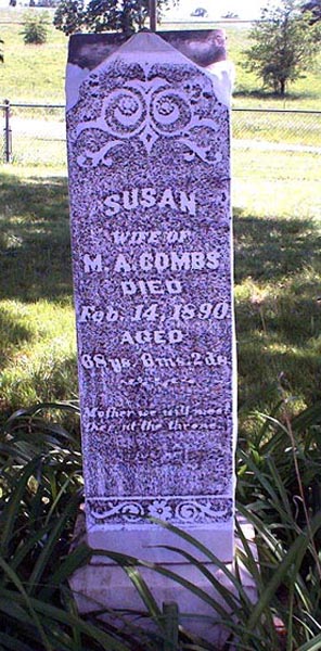 Susan wife of Marquis A Combs